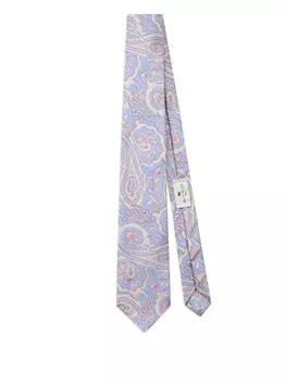 ETRO жаккардовый галстук с узором пейсли, синий