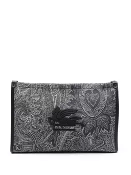 ETRO жаккардовый клатч с узором пейсли, синий