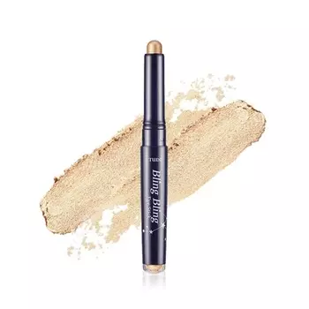 ETUDE Bling Bling Eye Stick Стойкие тени для век с ослепительным сиянием и мягкой кремовой текстурой для сияющих глаз #9 Золотая звезда-хвост