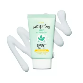 ETUDE Sunprise Mild Weightless Watery Light Texture SPF50+/PA+++ 1,7 жидких унций 50 мл 21AD Легкий увлажняющий солнцезащитный крем для чувствительной кожи Корейский уход за кожей