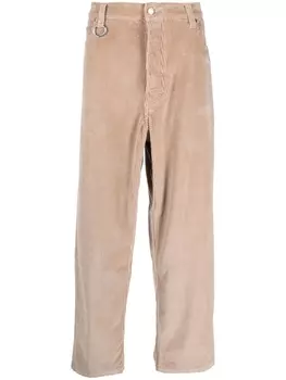 Etudes corduroy straight-leg cut trousers, нейтральный цвет