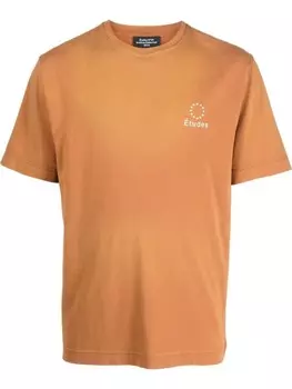 Etudes футболка с логотипом, коричневый