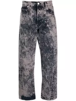 Etudes прямые джинсы Overdyed средней посадки, серый