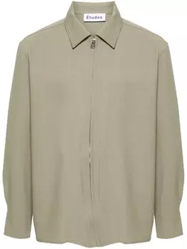 Etudes рубашка Zenith из вирджинской шерсти, зеленый