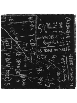 Etudes шарф с принтом, черный