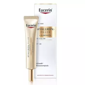 Eucerin Крем для кожи вокруг глаз Hyaluron-Filler Elasticity SPF20 15 мл, white