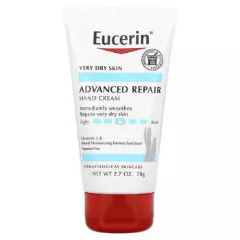 Eucerin, Крем для рук для продвинутого восстановления, без запаха, 2,7 унции (78 г)