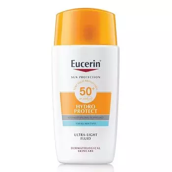 Eucerin Sun Hydro Protect Ultra Light Fluid SPF50+ 50 мл. Защита от солнца для всех типов кожи, White