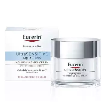 Eucerin Ультрачувствительный питательный гель-крем Aquaporin 50 мл. Нормальный — комбинированные лыжи, Blue