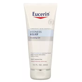Eucerin, Уменьшение покраснения, очищающий гель, без отдушек, 200 мл (6,8 жидк. унций)