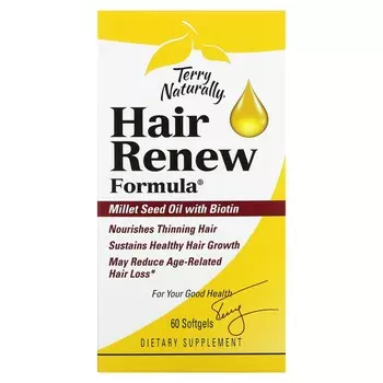 EuroPharma Terry Naturally Terry Naturally Hair Renew Formula формула восстановления волос 60 желатиновых капсул