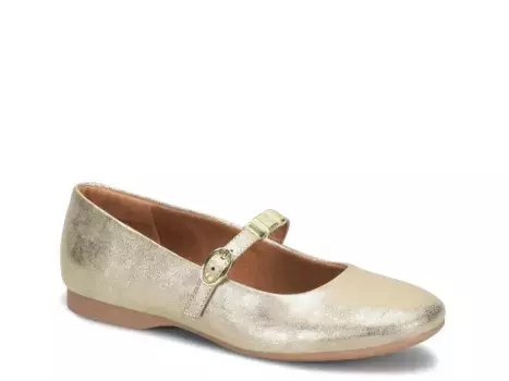 Eurosoft Khloe Mary Jane Flat, золотой металлик