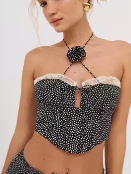 Evangeline Бюстье, боди For Love & Lemons, цвет Lottie Dot