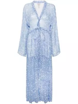 Evarae платье макси Tabitha с абстрактным принтом, синий