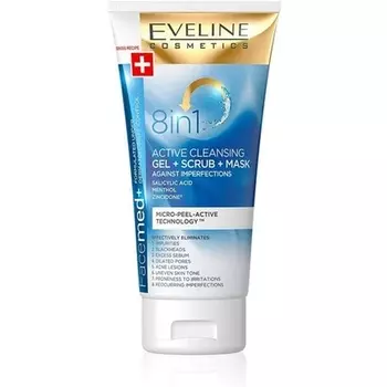 Eveline 8-в-1 Глубоко очищающий активный гель для неровной кожи 150 мл Eveline Cosmetics