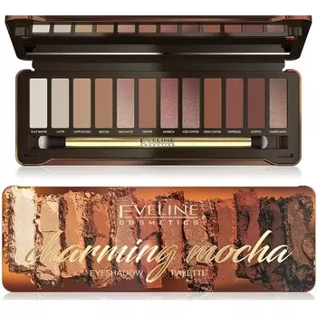 Eveline Cosmetic Nude Палитра теней для век Charming Mocha 12 Теплый шоколадный набор для макияжа глаз, Eveline Cosmetics