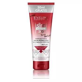 Eveline Cosmetics, 3D Slim Extreme, термоактивная сыворотка, моделирующая талию, живот и ягодицы, 250 мл