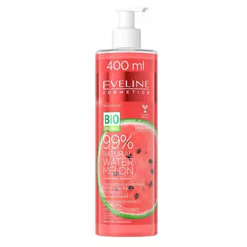 Eveline Cosmetics 99% Natural Watermelon арбузный увлажняющий и успокаивающий гидрогель для тела и лица 400мл