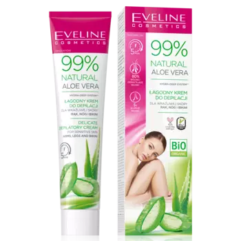 Eveline Cosmetics Aloe Vera крем для депиляции рук, ног и зоны бикини, 125 мл