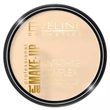 Eveline Cosmetics Art Make Up Anti-Shine Complex Pressed Powder Матирующая минеральная пудра с шелком 30 Слоновая кость 14г