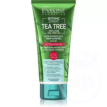 Eveline Cosmetics, Botanic Expert Tea Tree, восстанавливающий крем-компресс для рук, 100 мл