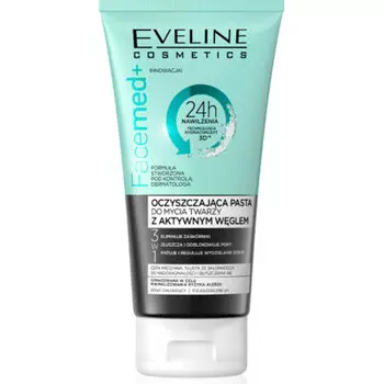 Eveline Cosmetics, Facemed, очищающая паста для умывания лица с активным углем 3в1, 150 мл