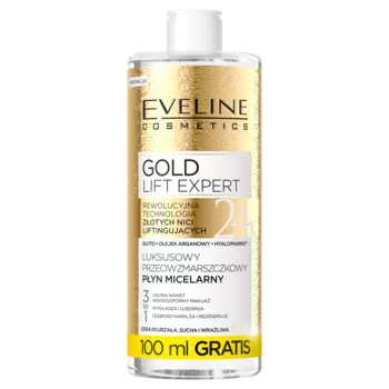 Eveline Cosmetics Gold Lift Expert Мицеллярная вода для лица против морщин, 500 мл