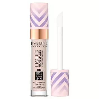 Eveline Cosmetics Liquid Camouflage водостойкий камуфлирующий консилер с гиалуроновой кислотой 02 Light Vanilla 7,5мл