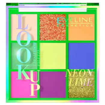 Eveline Cosmetics Look Up палетка из 9 теней для век Neon Lime 10.8g