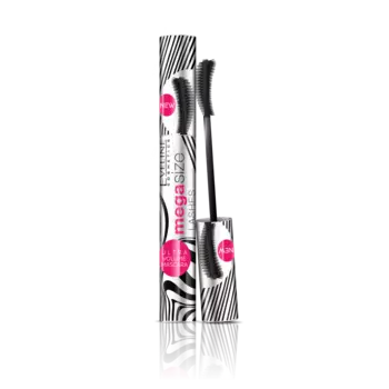 Eveline Cosmetics Mega Size утолщающая и удлиняющая тушь для ресниц, 10 мл