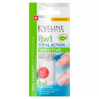 Eveline Cosmetics Nail Therapy Professional 8in1 Sensitive Total Action укрепляющий кондиционер для ногтей 12мл