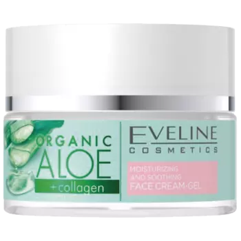 Eveline Cosmetics Organic Aloe увлажняющий и успокаивающий крем-гель для лица, 50 мл