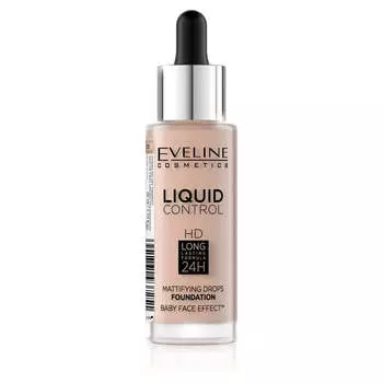 Eveline Cosmetics Основа Liquid Control HD Long Lasting Formula 24H с пипеткой 020 Rose Beige 32 мл