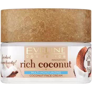 Eveline Cosmetics Rich Coconut Кокосовый увлажняющий крем для лица, 50 мл