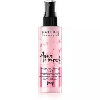 Eveline Cosmetics Сияй и вперед! Aqua Miracle Фиксирующий спрей для лица 4в1 02 Розовый 110мл
