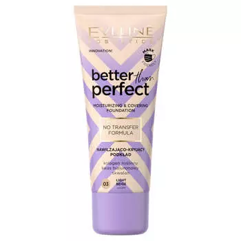 Eveline Cosmetics Увлажняющая и маскирующая тональная основа Better Than Perfect 03 Светло-бежевый 30 мл