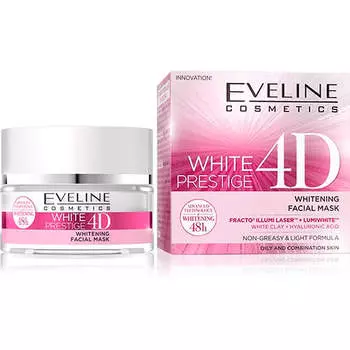 Eveline Cosmetics White Prestige 4D Whitening Facial Mask отбеливающая маска для лица 50мл