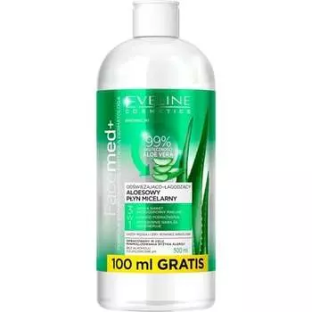 Eveline Facemed+ Средство для снятия макияжа с алоэ вера, спирт, 400 мл, Eveline Cosmetics