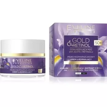 Eveline Gold & Retinol 50+ Укрепляющий дневной и ночной крем против морщин, Eveline Cosmetics