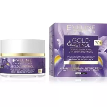 Eveline Gold & Retinol 70+ Восстанавливающий дневной и ночной крем против морщин 50 мл, Eveline Cosmetics