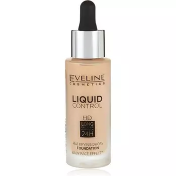 Eveline Liquid Control Hd Longstay Матирующий праймер 32 мл 040 Теплый бежевый, Eveline Cosmetics