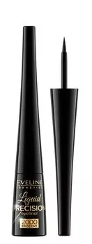 Eveline Liquid Precision Black Waterproof Подводка для глаз, 4 ml