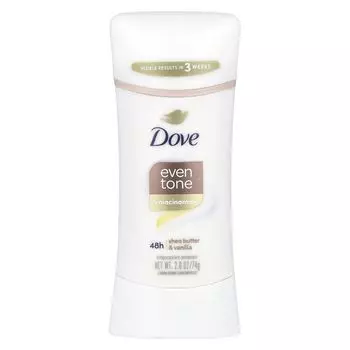 Even Tone + Ниацинамид, дезодорант-антиперспирант, масло ши и ваниль, 2,6 унции (74 г) Dove