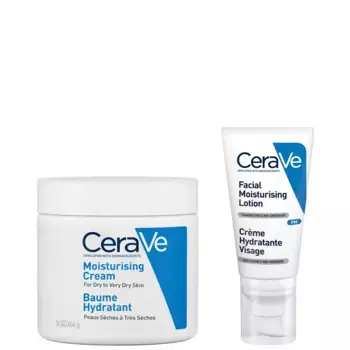 Evening Moisturizing Routine для сухой кожи, лица и тела Увлажняющий крем с гиалуроновой кислотой Cerave