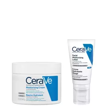 Evening Moisturizing Routine для сухой кожи, тела и лица Увлажняющий крем с гиалуроновой кислотой Cerave