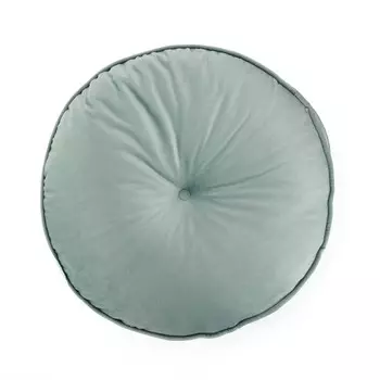 Evidea Мягкая бархатная круглая напольная подушка - Мятный - 60x60 см