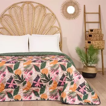 Evidea Soft Contemporary двуспальное покрывало с цветочным принтом - Зеленый - 200x200 см