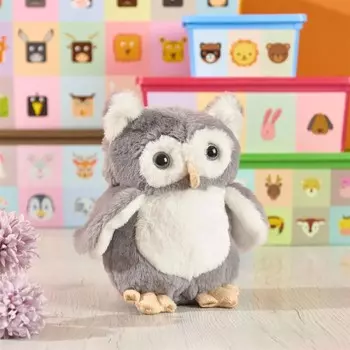 Evidea Soft Фигурная подушка совы - Серый - 25x10 см