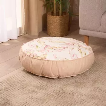 Evidea Soft Mathilda Круглая напольная подушка - Пудра - 60x60 см