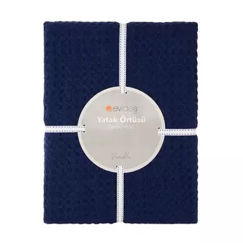 Evidea Soft Venna Односпальное покрывало - Индиго - 160x230 см